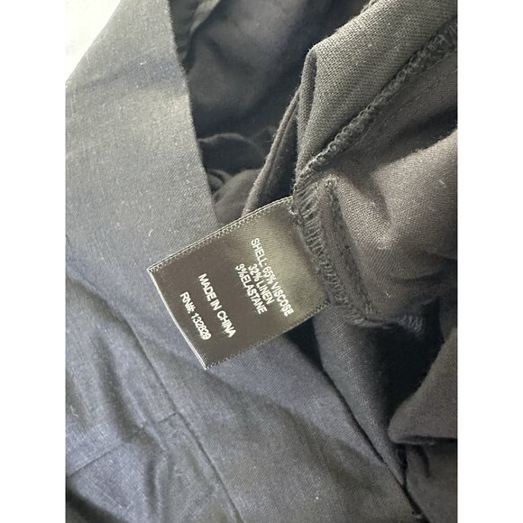 Lovers and Friends x Emily Gemma Wide Leg Jackie Pants in Black Linen Blend Long - Picture 9 of 9